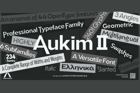 Aukim II: A Modern Sans Serif for Professional Use
