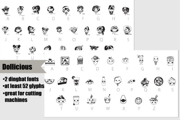 Dollicious Font: Elevate Crafts with Unique Dingbat Designs